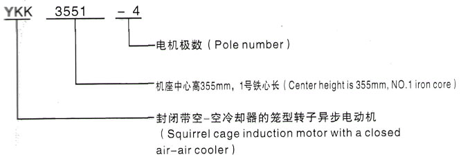 西安泰富西瑪YKK高壓三相異步電動(dòng)機(jī)型號說明